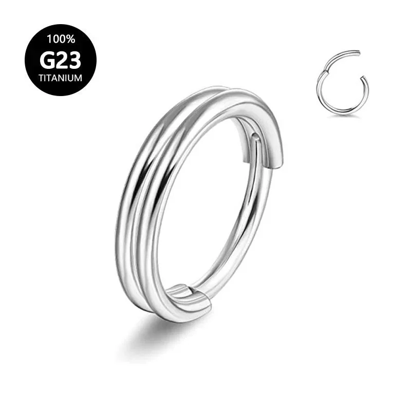 

Сегментное кольцо для пирсинга из титана с фианитом, 16 г