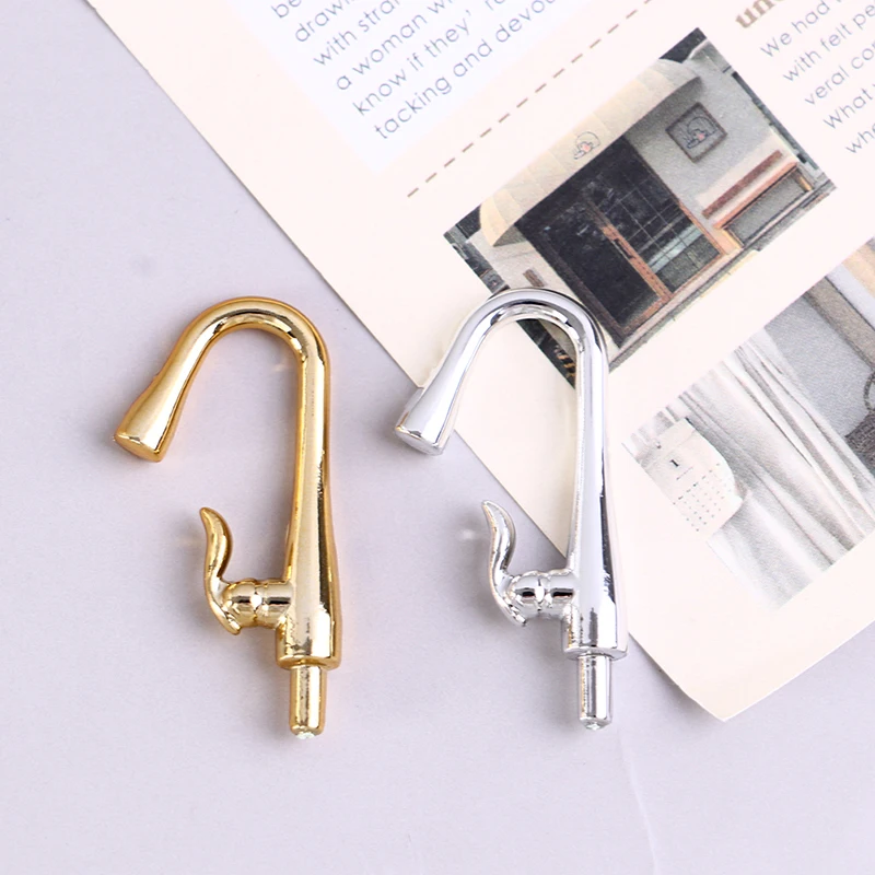 

2Pcs/set Dollhouse Miniature Bathroom Kitchen Faucet Tap Simulation Toys