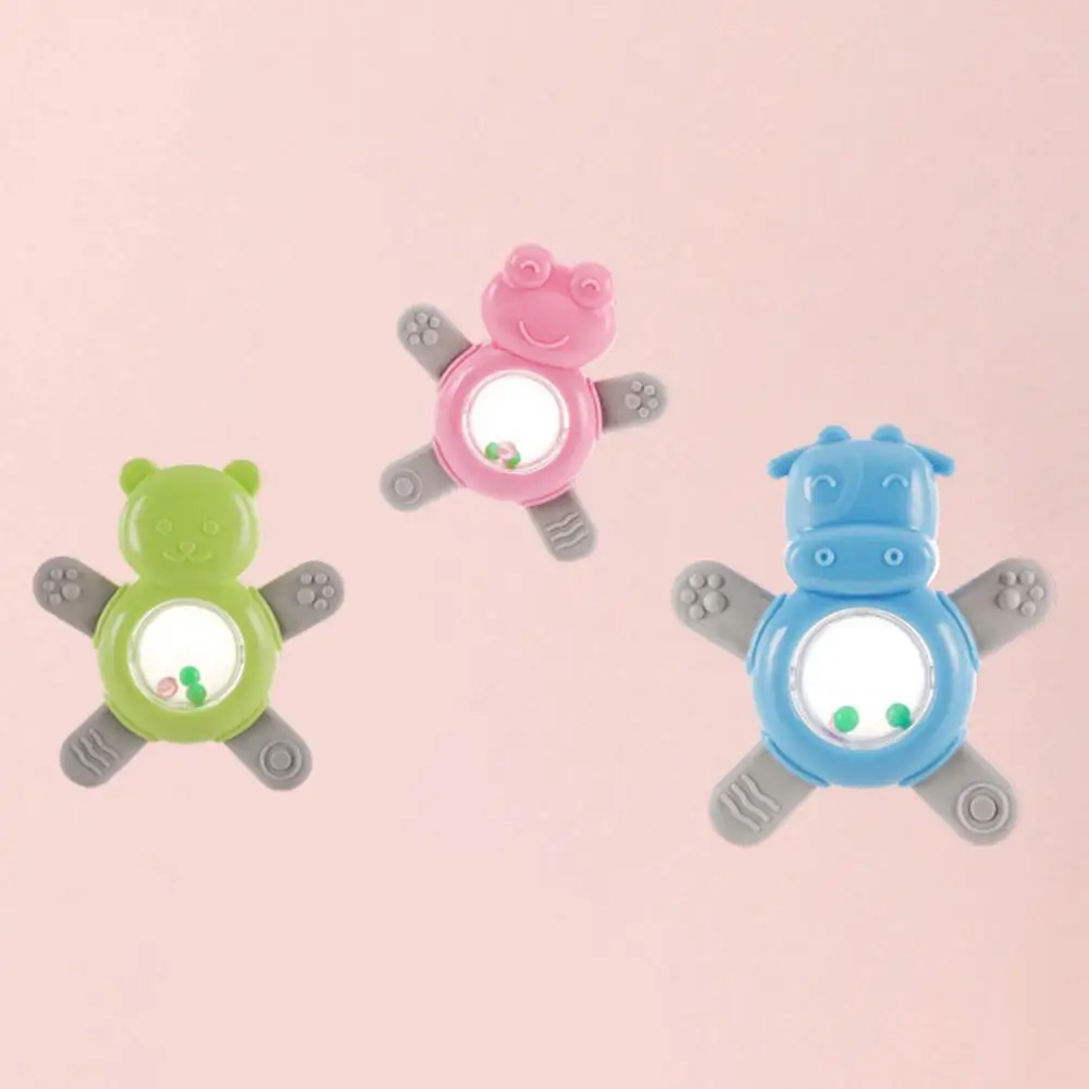 

Baby Teether Adorable Appearance Good Heat Resistant Dedicated Baby Teether Cartoon Molar Stick