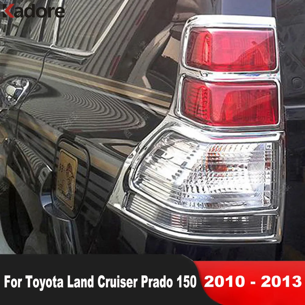 

For Toyota Land Cruiser Prado FJ150 J150 2010 2011 2012 2013 Chrome Rear Light Lamp Cover Trim Car Taillights Trims Accessories