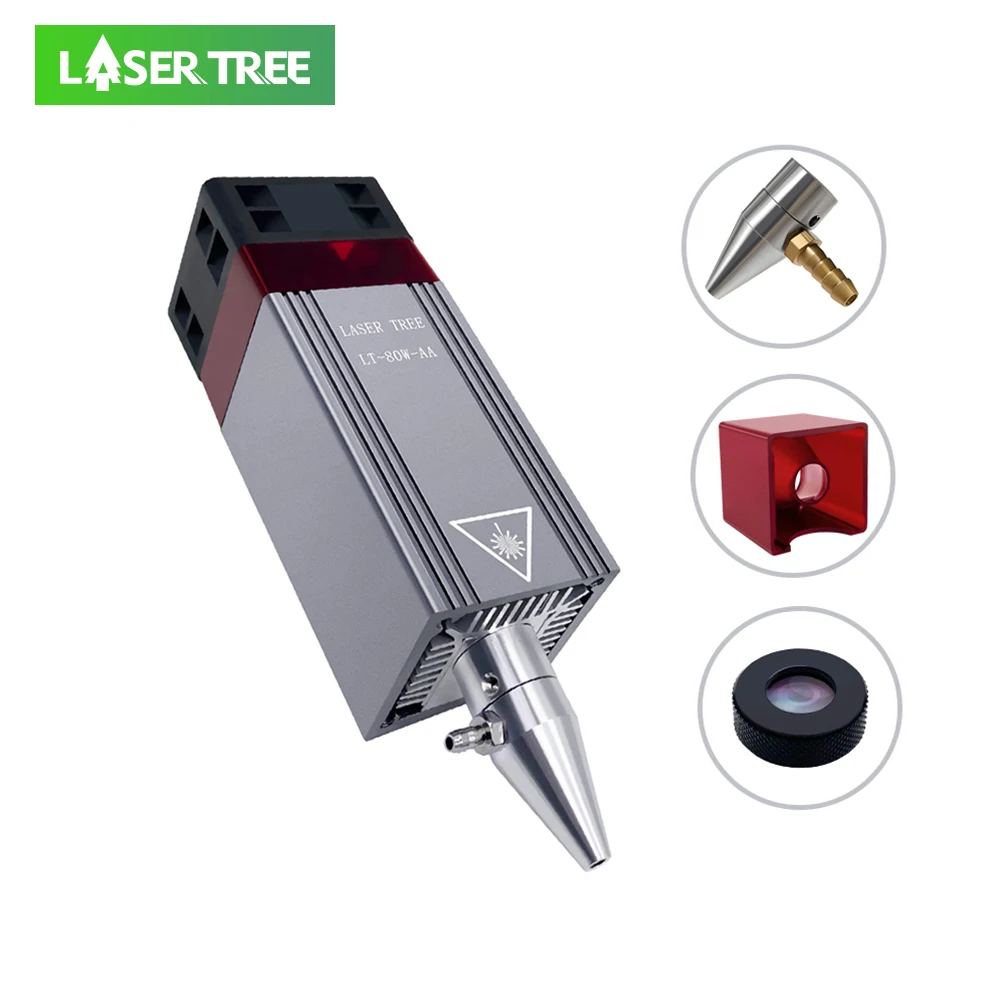 LASER TREE LT-80W-AA Laser Module Accessories Air Nozzle Red Protective Cover Window Glass Sliding Plate Wood Working Tools