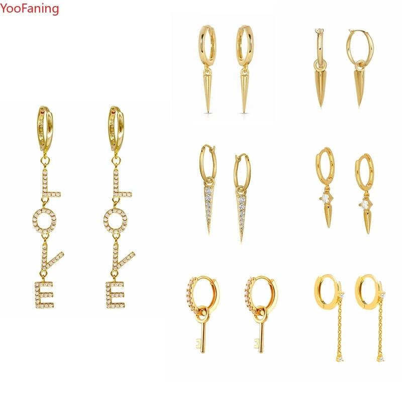 

Серьги-подвески из серебра 925 пробы, с кристаллами