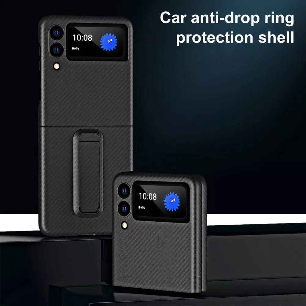 

Новый В Z Флип 3 PC защитный чехол для телефона Классический углеродное волокно ультратонкий легкий противоударный защитный чехол