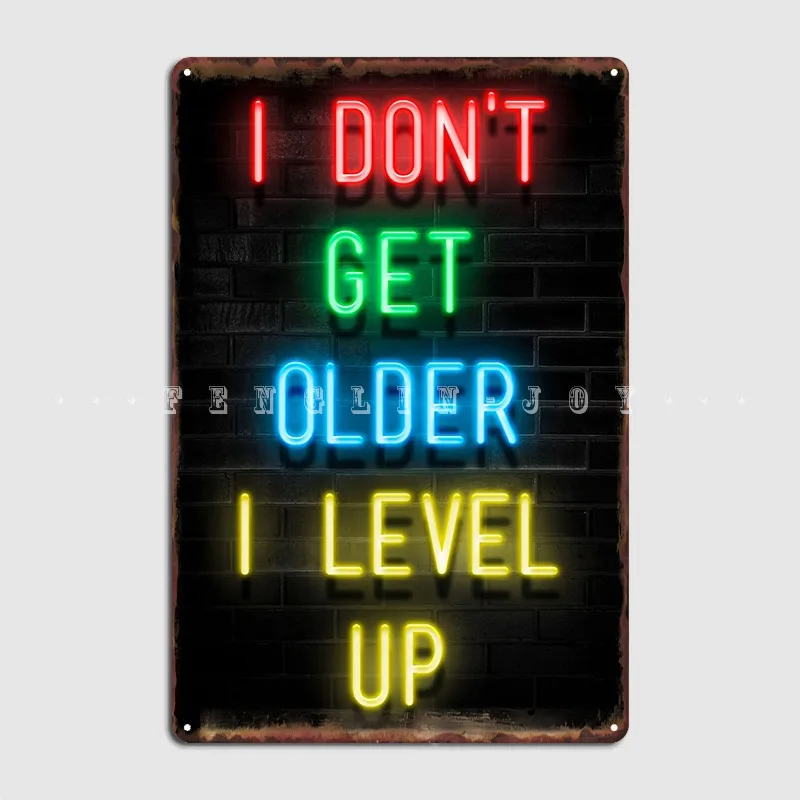 

I Level Up металлический плакат, плакат, дизайн клуба, паба, стандартный плакат