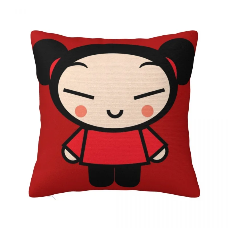 

Cute Pucca Pillowcase Printing Polyester Cushion Cover garu cute korean cartoons anime Throw Pillow Case Cover Home Square 45cm