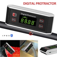 new inclinometer digital protractorlevelangle finder with v groove magnetic base woodworking gauging tools