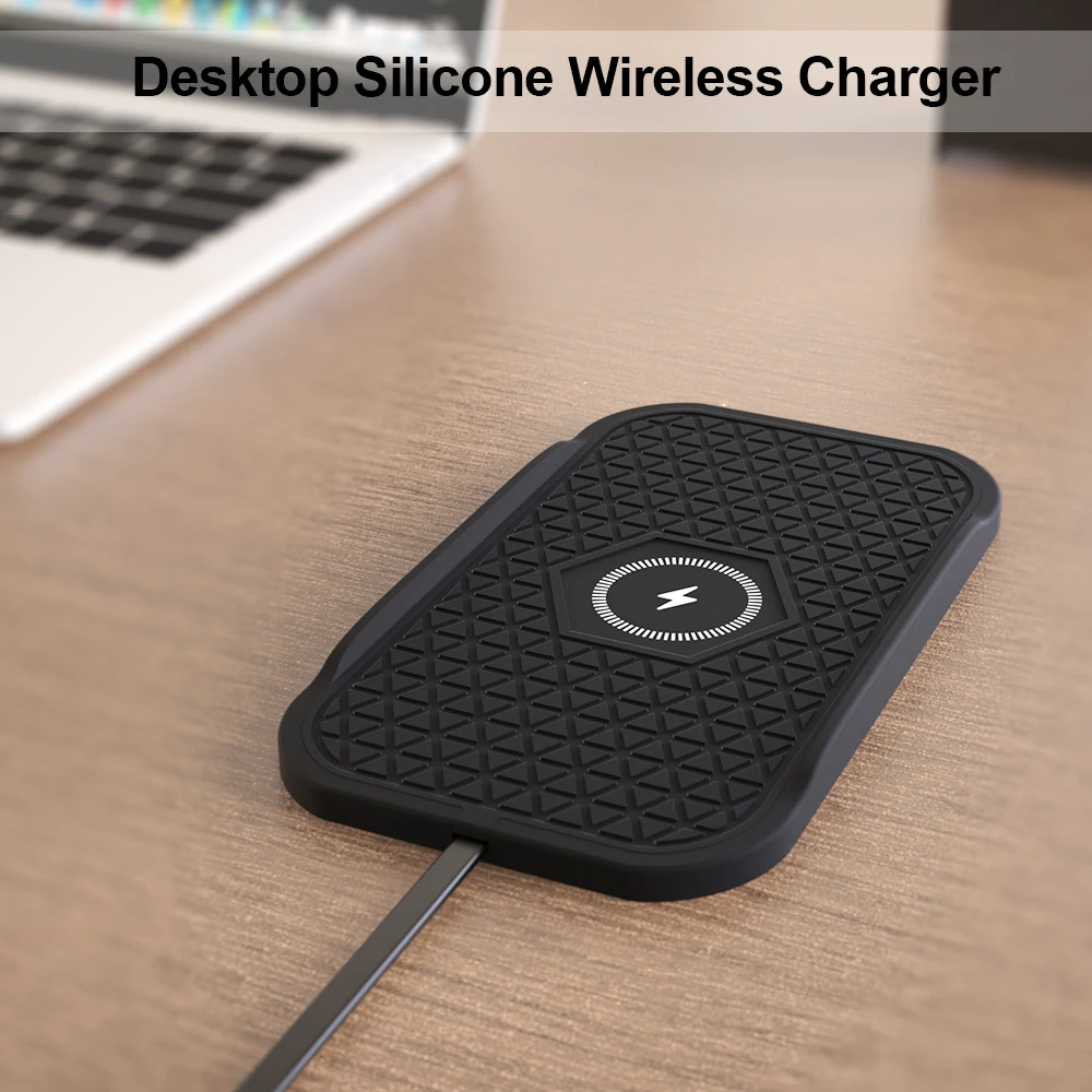 Индукционное беспроводное зарядное устройство Bonola силиконовая накладка для Samsung