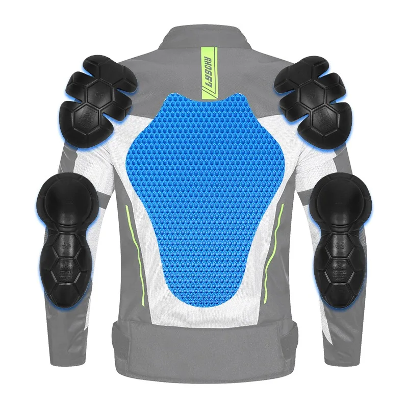 Мужская мотоциклетная куртка LYSCHY сетчатая дышащая одежда светоотражающая