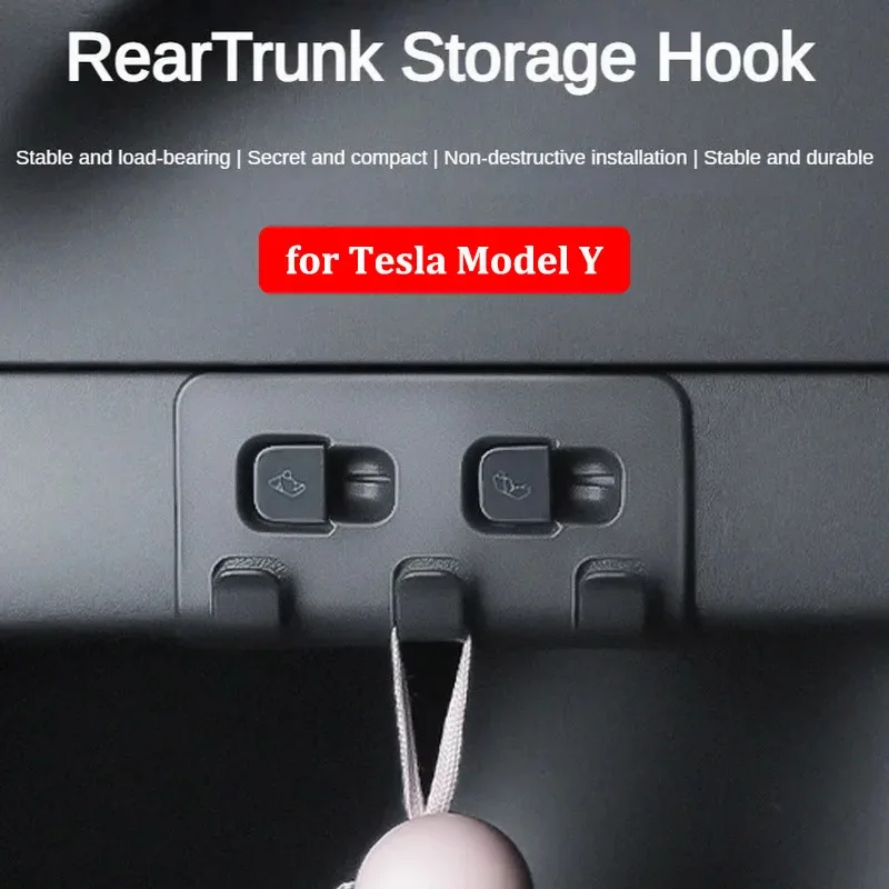 Обновленная задняя фреза для Tesla модели Y 2024 держатель хранения крючок чемодана