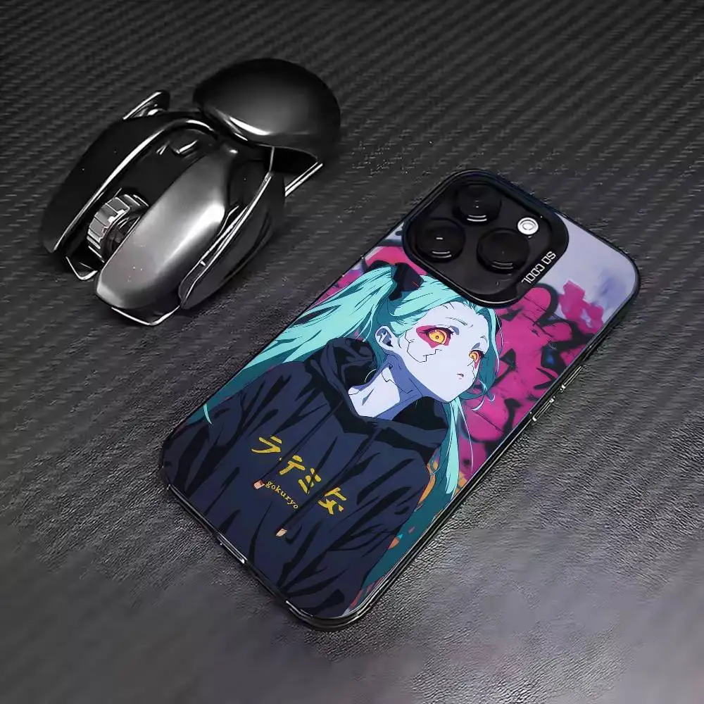 Фото Чехол для телефона R-Rebecca C-Cyberpunks-A-Anime, цвет серебристый, для iPhone 17, 16, 11, 12, 13, 14, 15 Plus, Pro Max, XS №3