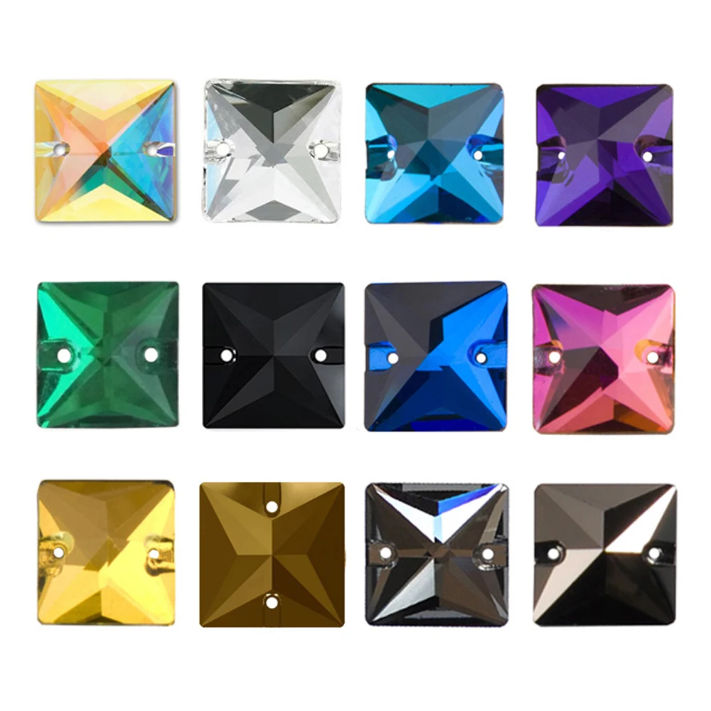 

6A Sew On Stass Top Quality Strass Flatback Glitter Crystal Rhinestones For Crafts DIY Garment Decorations Sewing Accessories