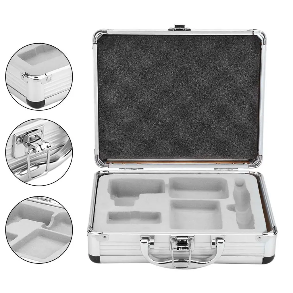 

Tattoos Carrying Case with Lock Aluminum Alloy Storage Box Capacity Organizer Lip Eyeliner Permanent Makeup Microblading