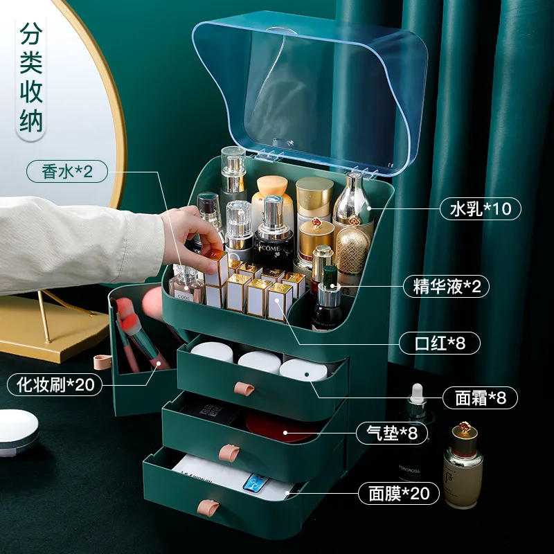 

makeup organizer box+jewelry organizer+lipstick organizer,cosmetic storage holder for lipsticks/cream/mask,new arrival