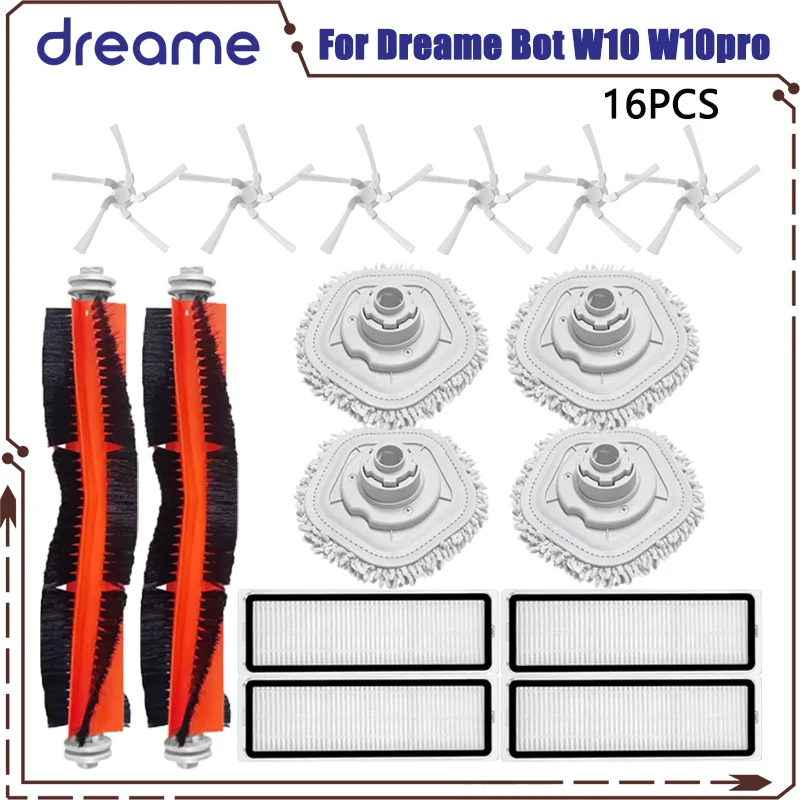

Запчасти для робота-пылесоса Dreame Bot W10 W10pro, Швабра, основная боковая щетка, Сменный фильтр НЕРА