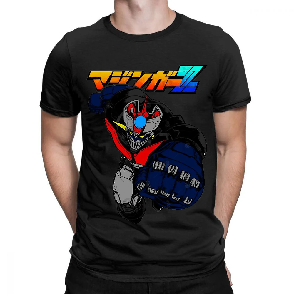 

Футболка Mazinger z мужская с графическим принтом, Повседневная рубашка с круглым вырезом, с рисунком робота из аниме и фильма, уличная одежда