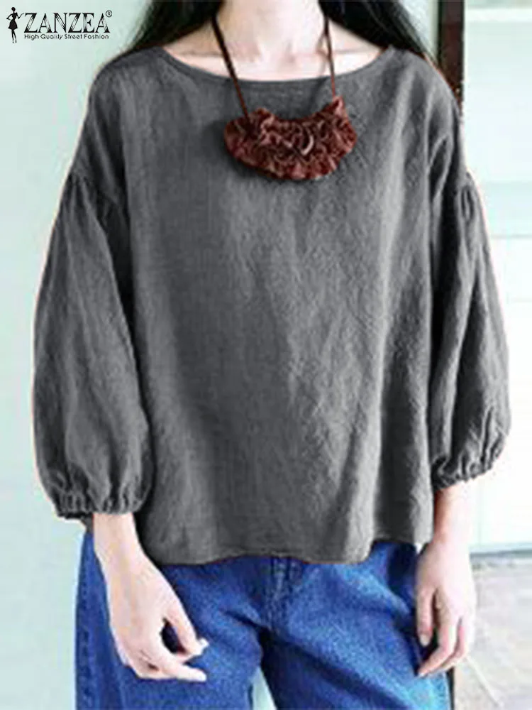 

Модные женские блузки с круглым вырезом, свободного покроя