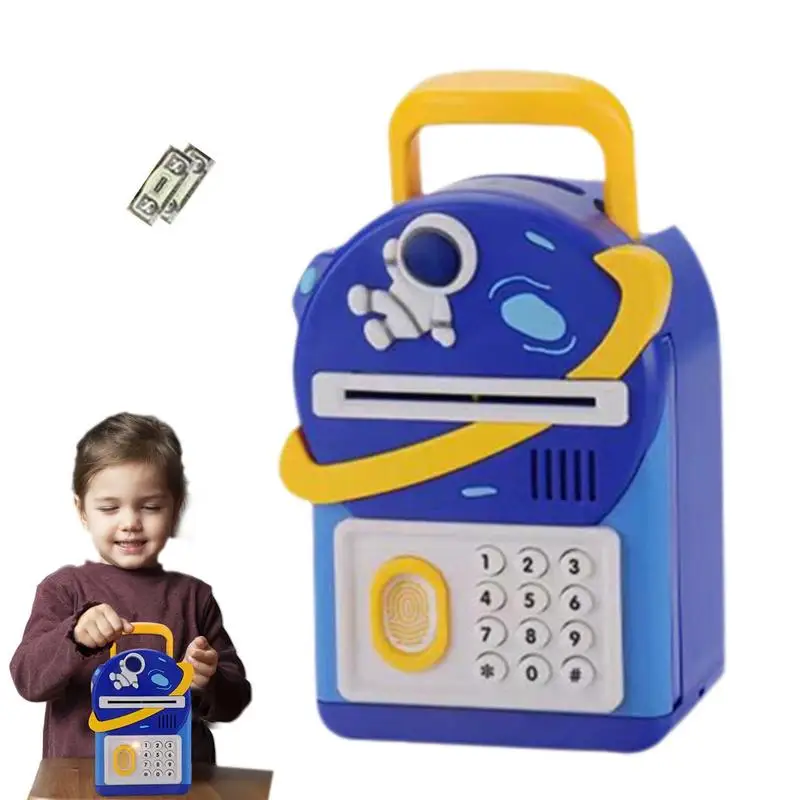 

Money Bank For Boys Automatic Money Saving Box Money Bank Blue Interactive Money Saving Toys With Music For Coins Or Banknotes