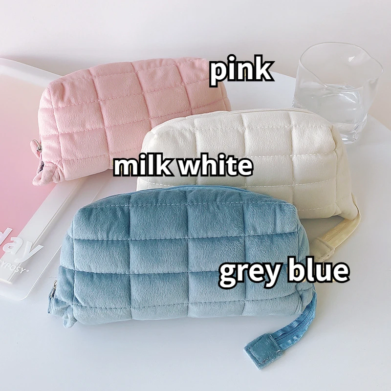 

Креативная японская модная мягкая подушка, модная сумка на молнии, большая сумка для хранения, плоская сумка 20,5*10*7 см, розовая, серая, синяя, ...