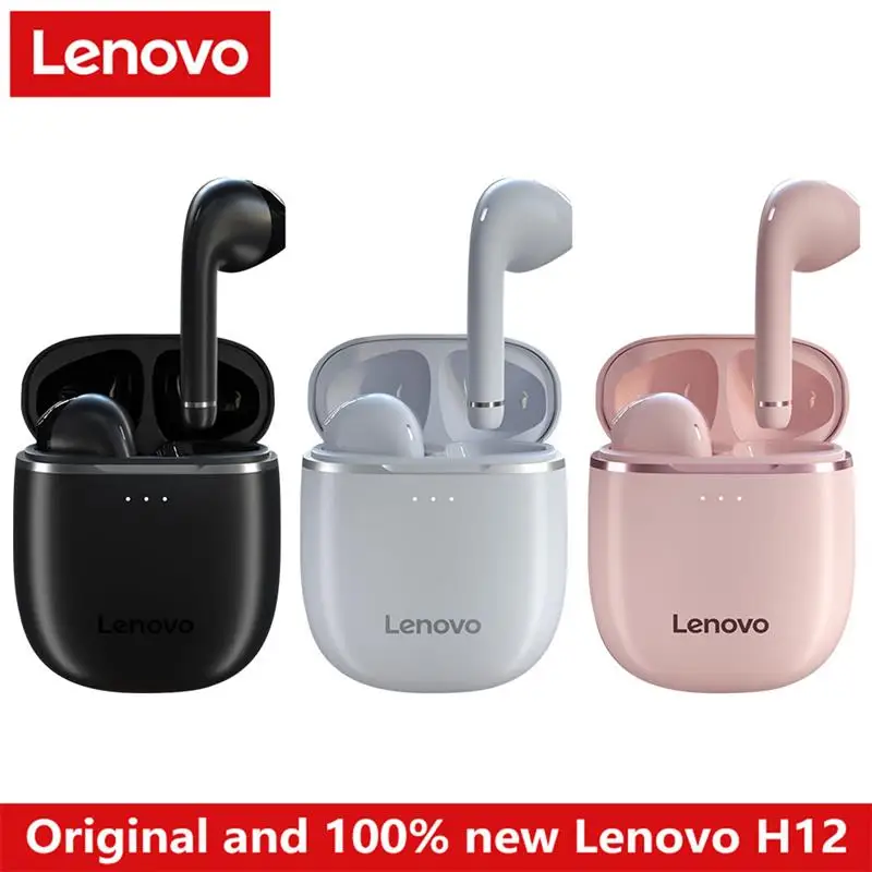 

Беспроводная гарнитура Lenovo H12, наушники-вкладыши с микрофоном и голосовым управлением