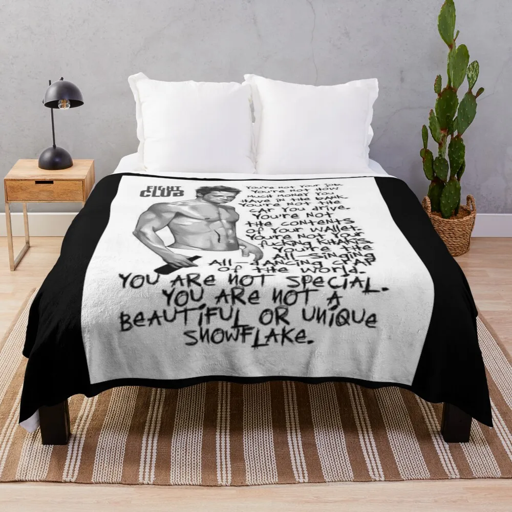 Мягкое плюшевое одеяло в клетку для борьбы с Тайлером дурденом