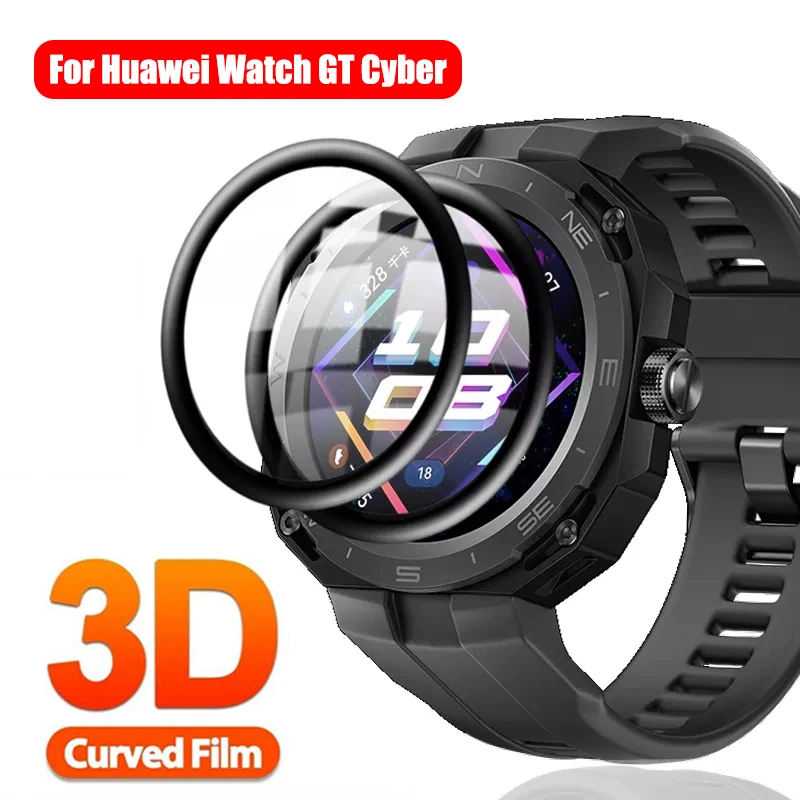 

3D Curved Protective Soft Films For HUAWEI GT CYBER Smartwatch Full Coverage Anti-fingerprint Screen Protector Accessories