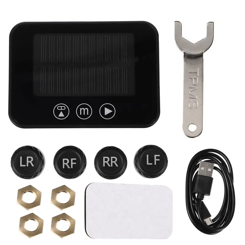 

1 Pc Tire Pressure Sensor Wireless Tire Pressure Monitor Detector with 4 Sensor