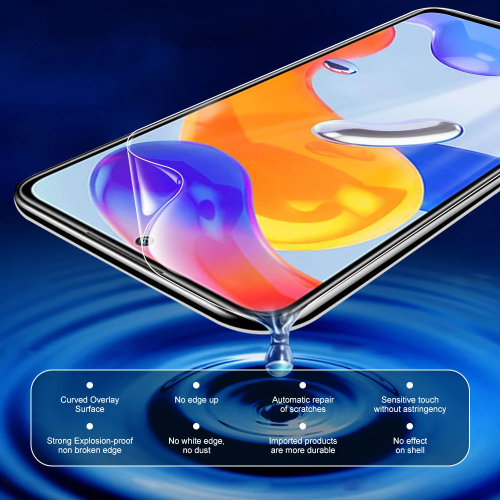 Note11 Pro Hydrogel Film For Xiaomi Redmi Note 11 Pro 5G Screen Protector Redmi Note 12 10 11 Pro Plus Soft Films Note10 Pelicula hidrogel Note12 Camera Protection RedmiNote 10S 11S Front Clear HD Anti-Scratch Movie