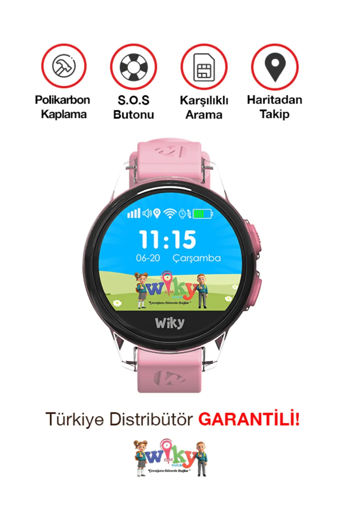 

Умные детские часы с розовым голосовым разговором Wiky S