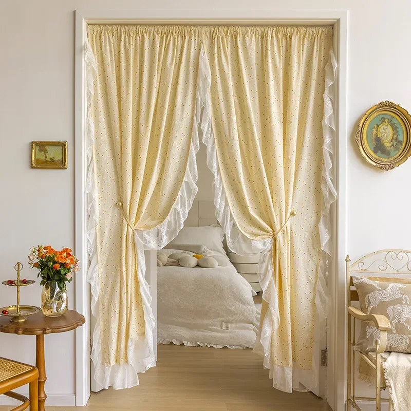 Корейские занавески с рюшами и ромашками дорожные карманные шторы цветочным