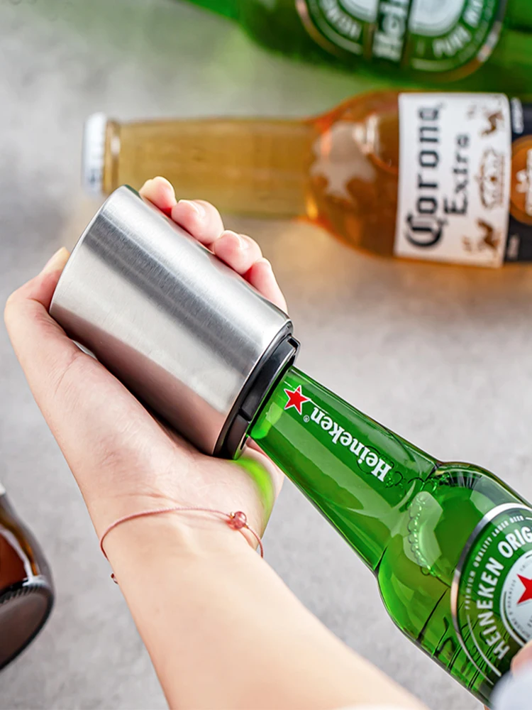 

Автоматическая открывалка для бара и бутылок, магнитная открывалка для пива, открывалка из нержавеющей стали с отжимом, открывалка для крыш...