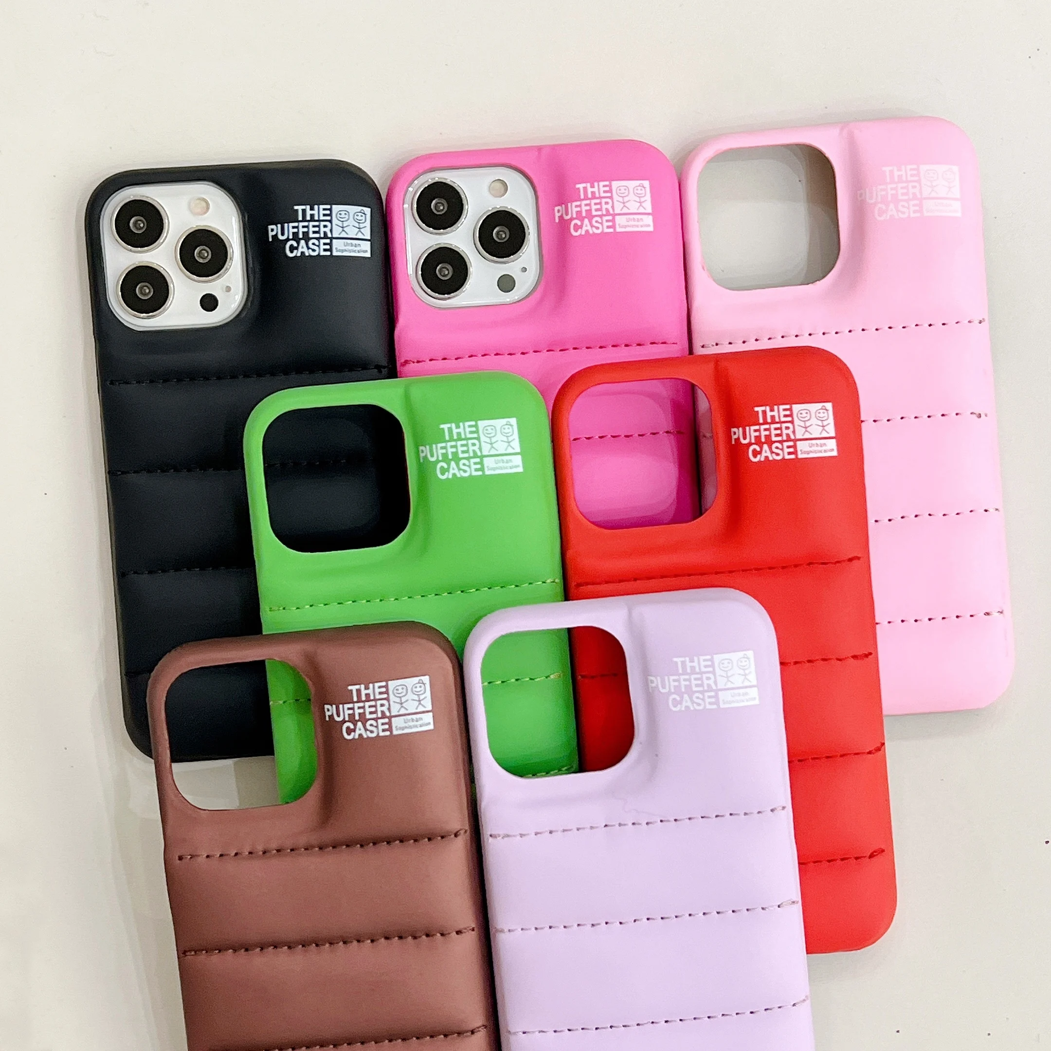 

Fashion Brand Down Jacket Phone Case For iPhone 13 12 11 Pro Max Soft Silicone Shock Absorbing Phone Case Cover