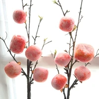 artificial flower berry fruit dried persimmon rose for christmas home wedding decoration diy flower wall fake flowers wholesale