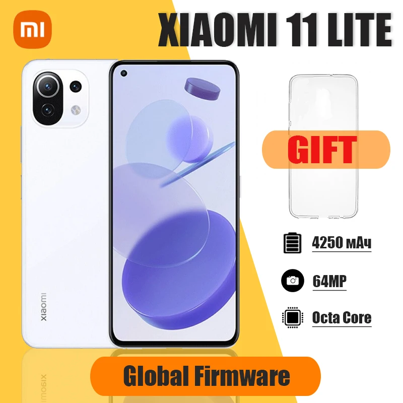 Xiaomi Mi 11 Lite 5G Smartphone , 8GB+128GB Snapdragon 780G 64MP NFC AMOLED Full Screen 90HZ Refresh Cellphone(Random color)