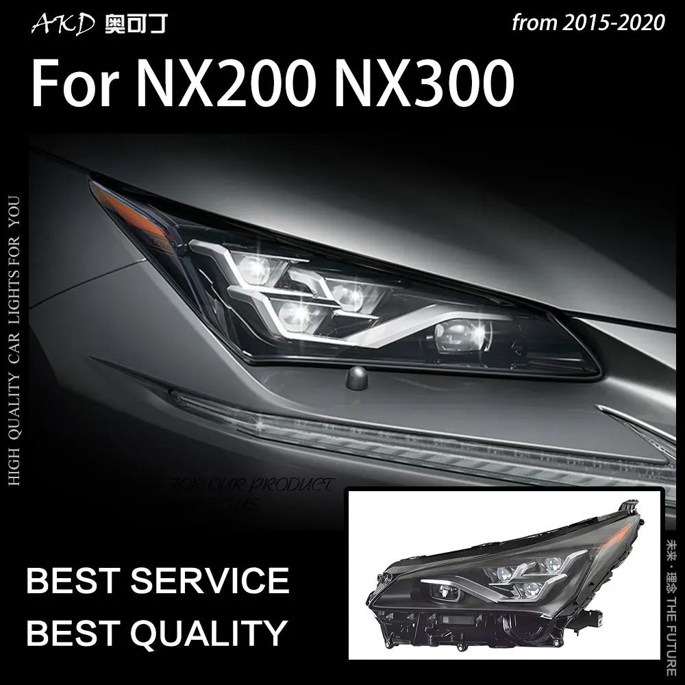AKD автостайлинг фара для Lexus NX200T фары 2015-2020 NX300H светодиодный ная NX200 NX300 сигнал DRL