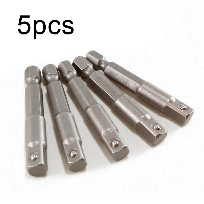 

5Pcs/set Socket Adapter 1/4" Hex Shank Extension Drill Bits Bar For Impact Driver Bit Cordless Drills Power Tools Accessory