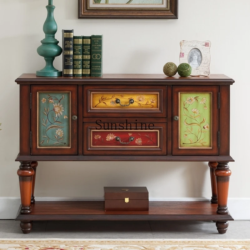 Американский вход из цельного дерева обеденный боковой шкаф для гостиной