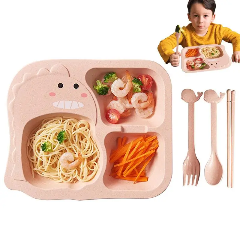 Food Divided Plate Microwaveable Tableware Set For Birthday