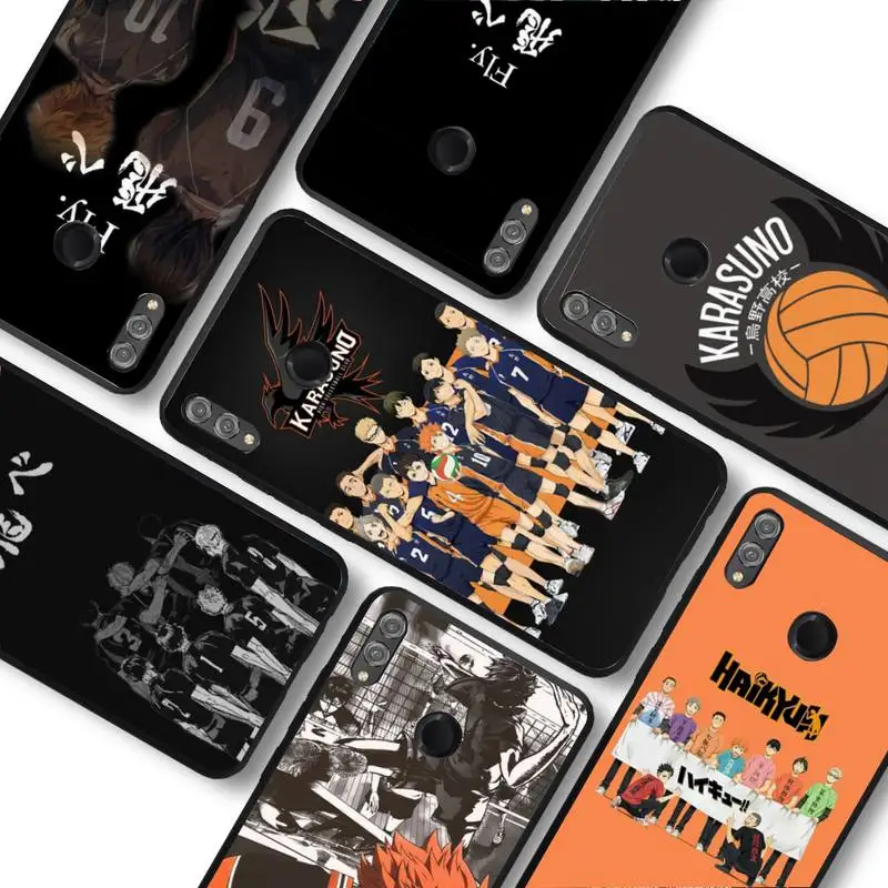 

Anime Black Haikyuu Volleyball Phone Case for Huawei Honor 10 i 8X C 5A 20 9 10 30 lite pro Voew 10 20 V30