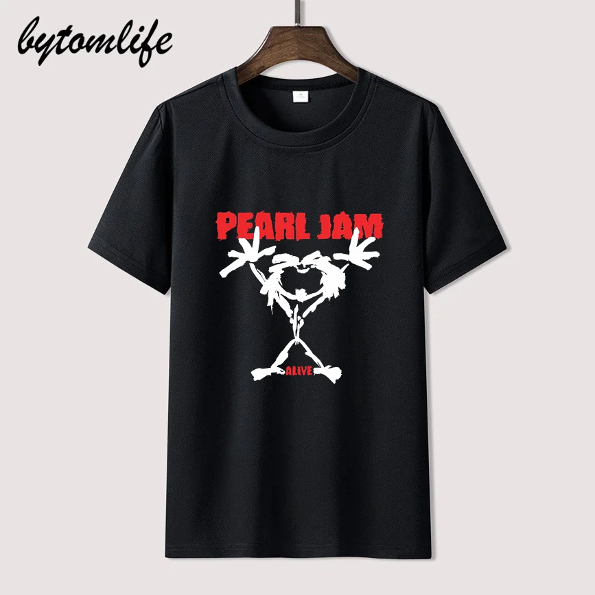 

classic band printing Men women Summer 100% Cotton Black Pearl And Jam Male Newest Top Popular Normal Tee Shirts unisex S-3XL