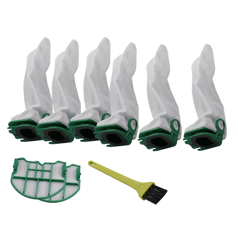 

6 Pieces Replacement Bags For Vorwerk 2 Pieces HEPA Filter For Kobold VB100 Vacuum Cleaner