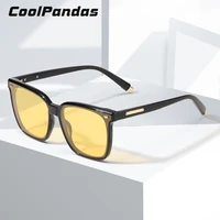 coolpandas sunglasses women men polarized retro big frame night vision eyewear lady square oversize sun glasses oculos de sol