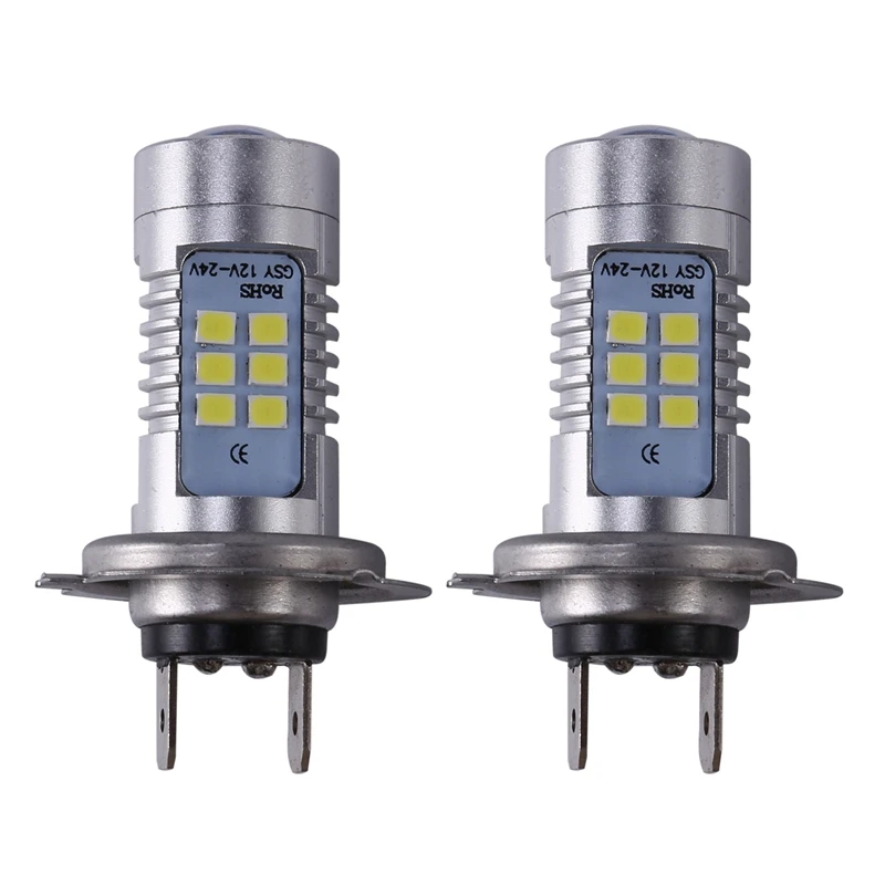 

2X H7 Motorcycle 3030 21SMD LED Headlight Head Light Lamp Bulb 1200LM White 21W