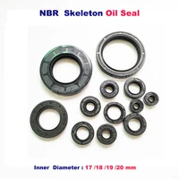 tc black skeleton oil seals ring id 17181920 mm nbr rotary shaft gasket nitrile double lip seal shaft gasket oil seal fb tg4