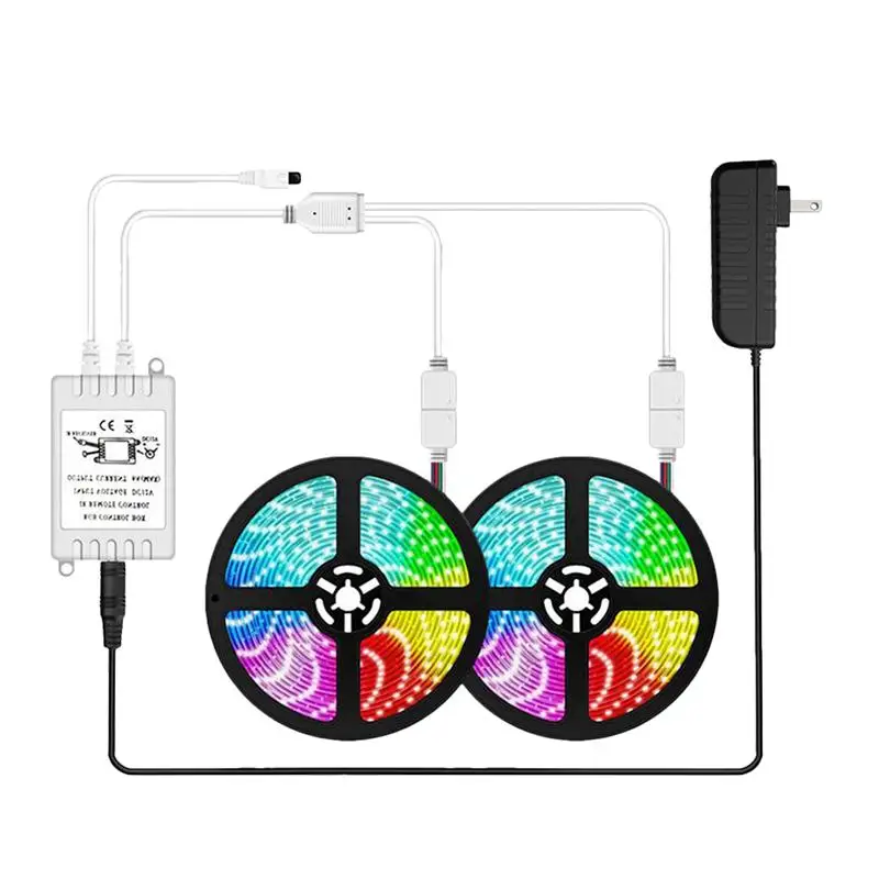 

1 Set RGB Light Strip 300-LED Remote Controlled Epoxy Light Strip TV EU Plug