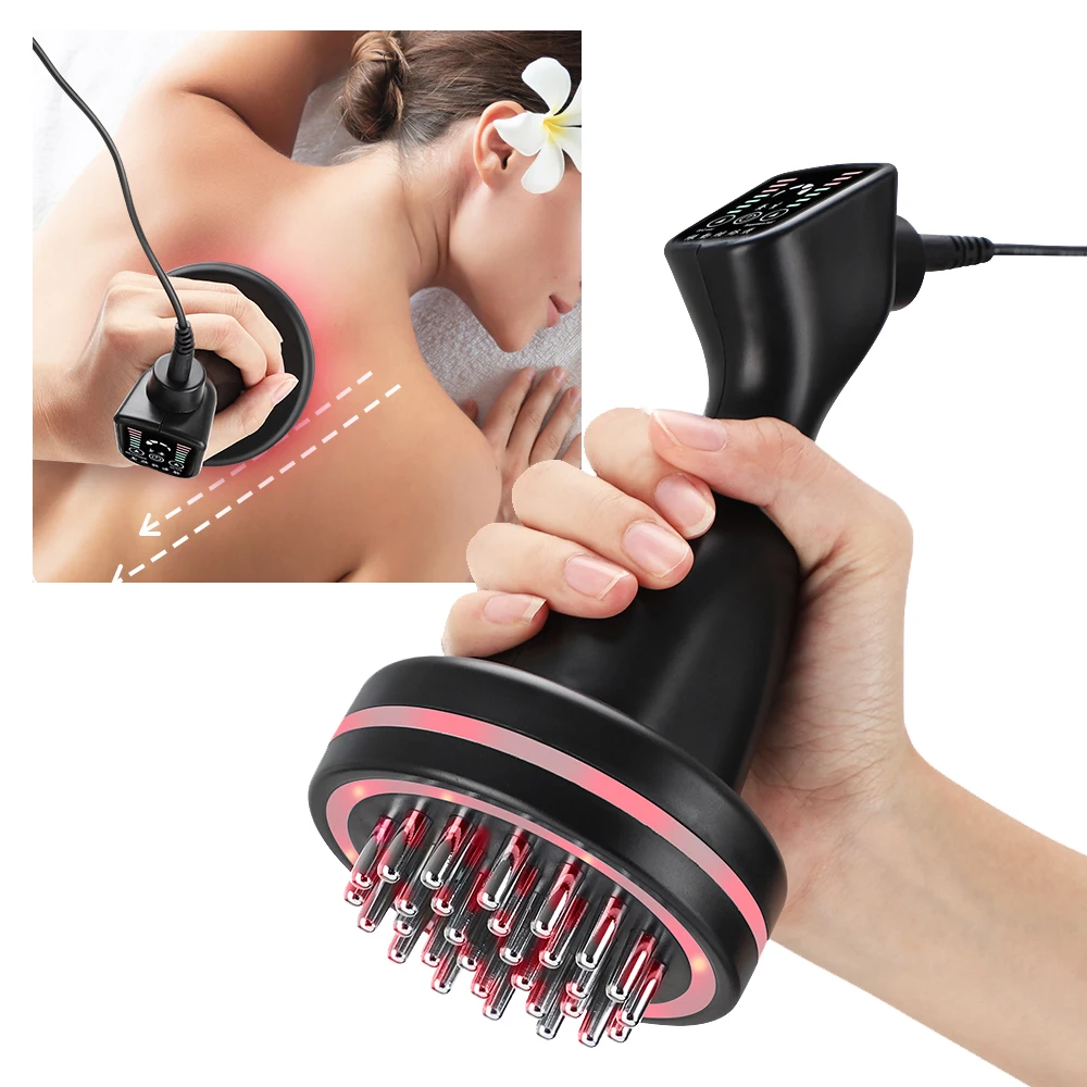 

Microcurrent Infrared Body Detoxification Scraping Massage Meridian Electronic Warm Brush Slim Device Promote Blood Relax