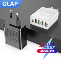 pd 48w fast usb type c charger quick charge 3 0 mobile phone charger for iphone xiaomi samsung huawei wall charger usb c adapter