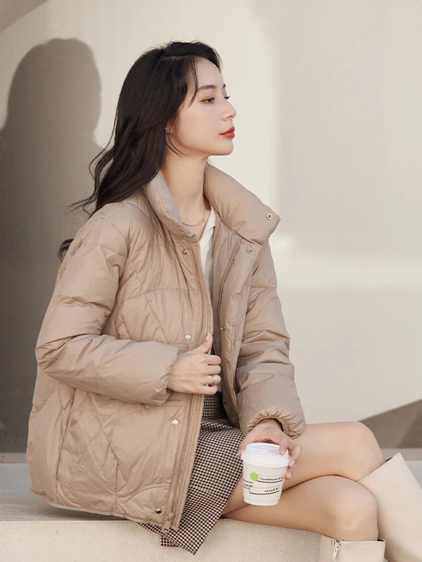 

Short Women's 2023 Down Jacket Winter Clothing Stand Collar Jacket Thickened Coat Casual Top Casacos De Inverno Feminino LM020