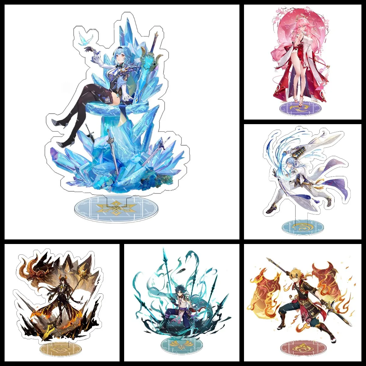 

Anime Genshin Impact Figures Yae Miko Ye Lan Kuki Shiobu Kamisato Ayato Acrylic Stand Model Plate Desk Decor Standing Sign Gifts