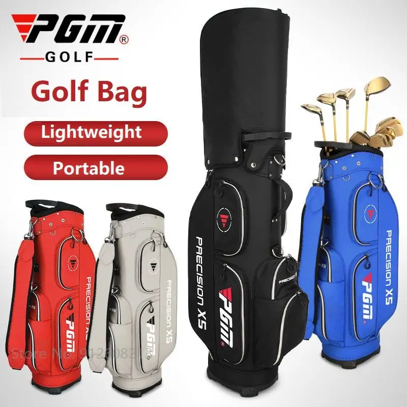 PGM Waterproof Golf Standard Bag Multifunctional Golf Stand Bags Ultra-light Ball Pack Retractable Big Capacity Clubs Package