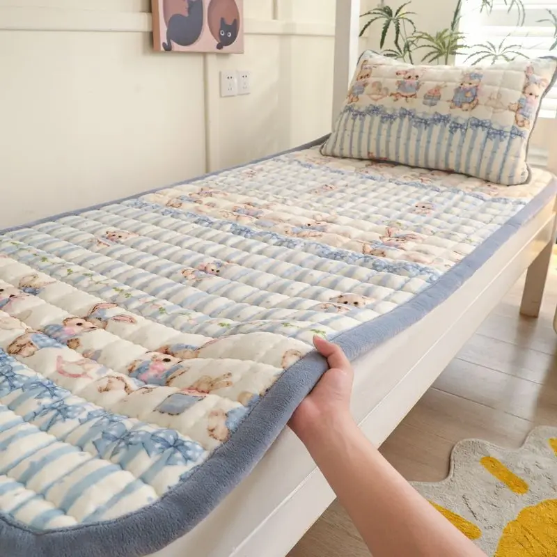 1 шт. мягкие наматрасники для домашнего общежития зимние теплые молочные